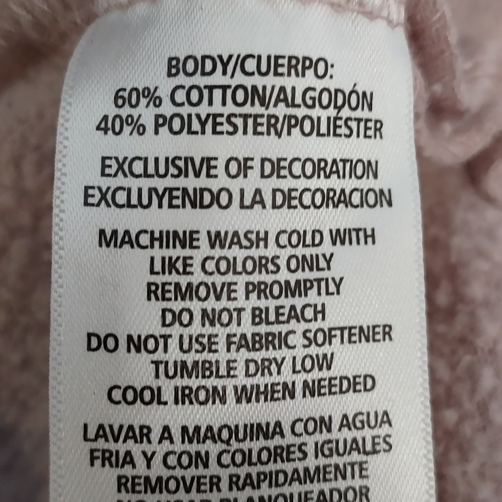 Calvin Klein Women's Dusty Pink Embroidered Logo Fleece Lined Hoodie Size Small - Picture 9 of 9